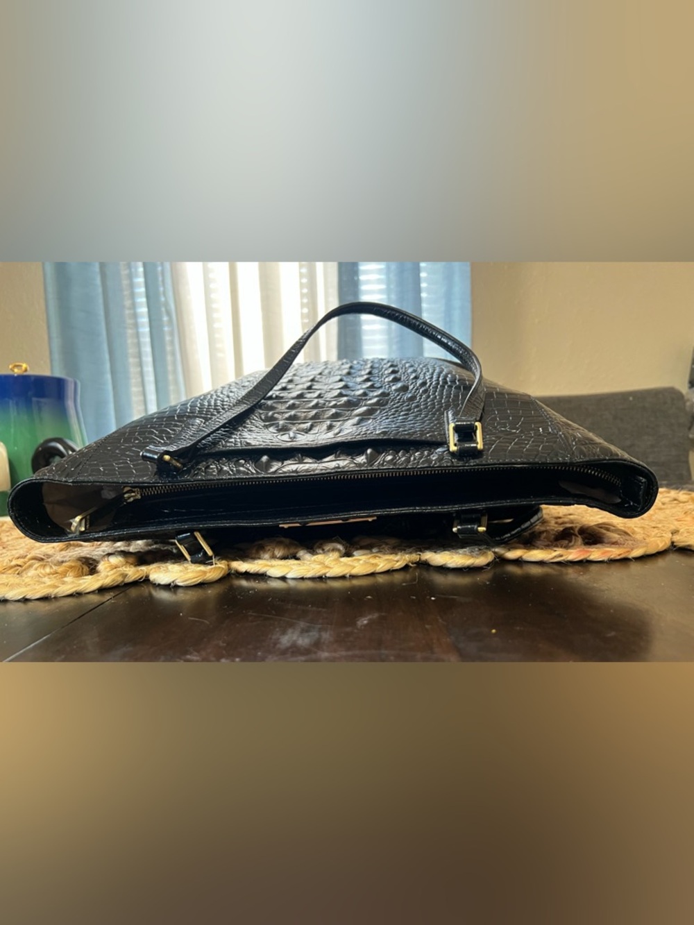 Brahmin Ezra Black Melbourne Tote with Matching Wallet - Picture 9 of 14